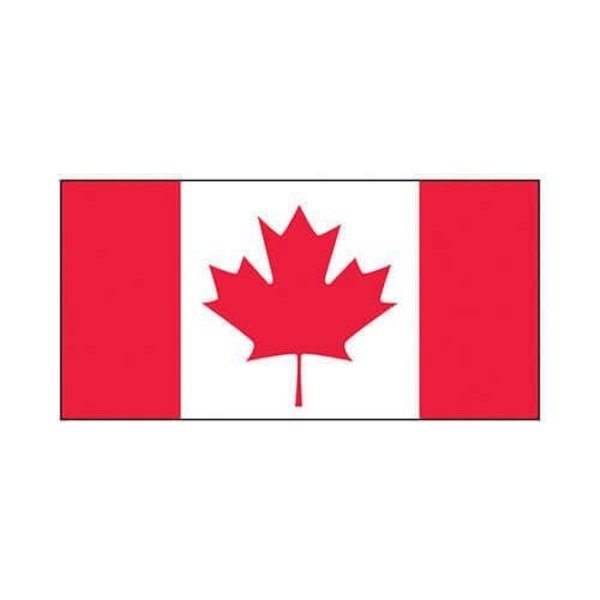 Accuform Hard Hat Sticker, 3 in Length, 112 in Width, Canada Flag Legend, Adhesive Vinyl LHTL393